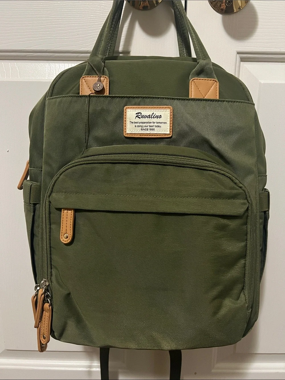 Ruvalino Diaper Bag Backpack Olive Green